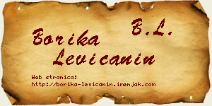 Borika Levičanin vizit kartica